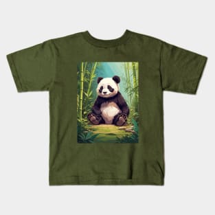 Cute Panda Kids T-Shirt